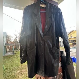 Womens Vintage Maggie Lawrence Collection Leather Women's Black Jacket sz Medium